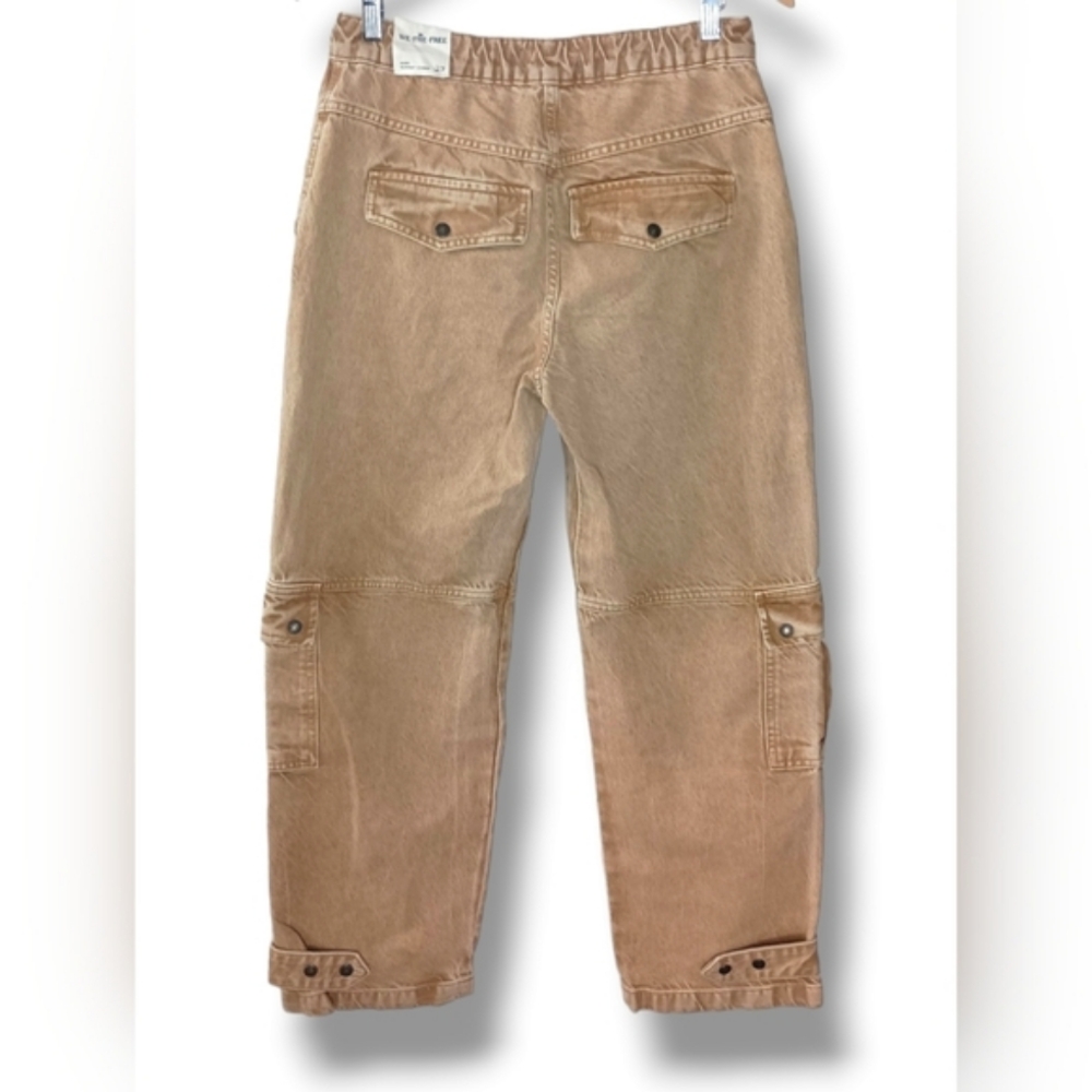 Free People Tan Wide Leg Jeans - Picture 7 of 10